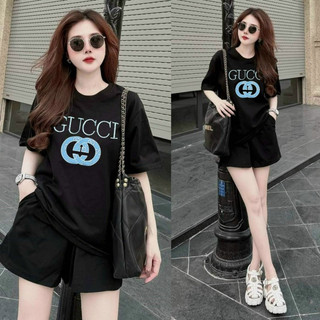 SET SHORT THÊU LOGO GU.CCI CAO CẤP