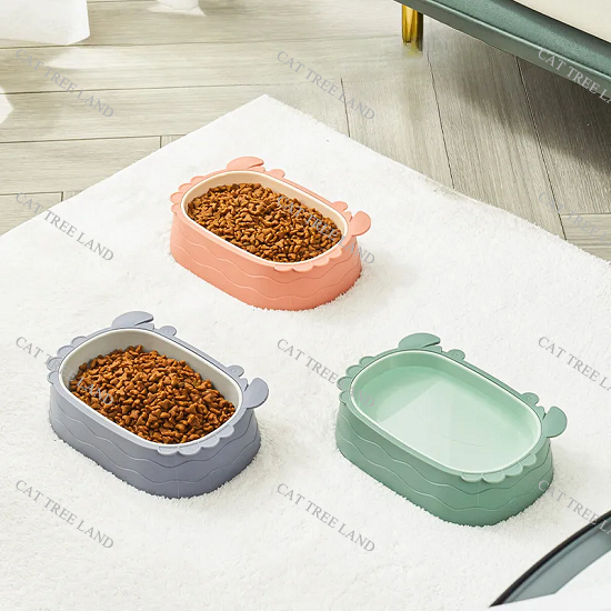 BÁT ĂN CHÓ MÈO 2IN1, HÌNH CON CUA, CÓ THỂ THÁO RỜI, CHỐNG TRƠN TRƯỢT