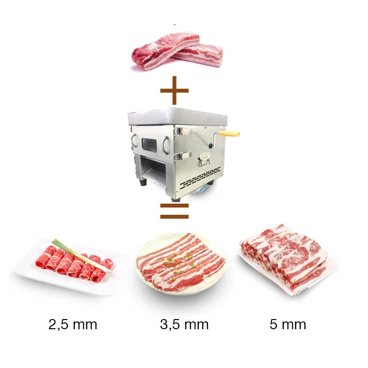 Máy thái thịt tươi sống HD90 thái thịt phở bò thịt nướng bún chả  đa năng công xuất 850w thay được bộ dao 2 - 20mm