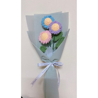 Bó hoa len cúc hoạ mi nhiều màu bằng len handmade quà tặng / hoa chụp kỷ yêu, tốt nghiệp