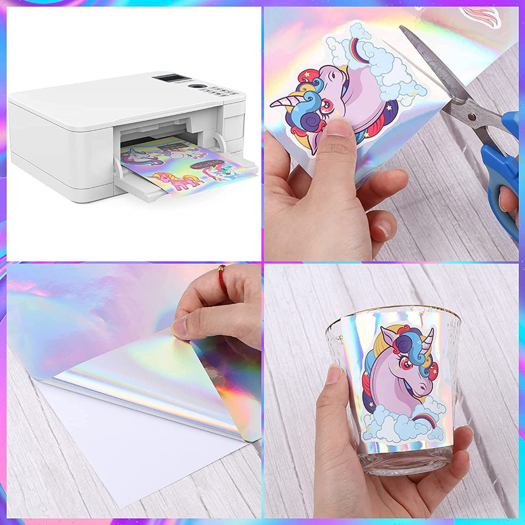 Decal hologram A4 dành cho máy in phun dùng để nhãn dán, sticker trang trí