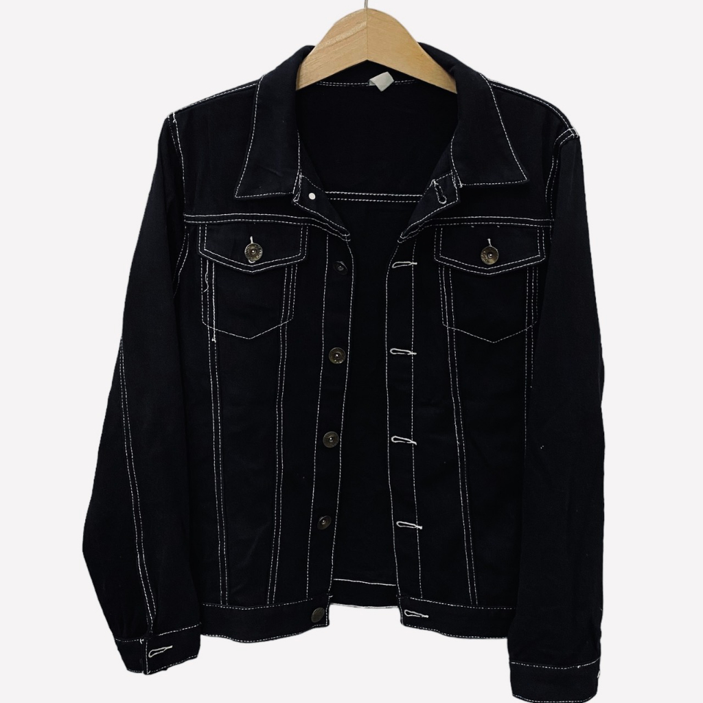 Áo Khoác Jean Tay Dài 2hand Unisex, Áo Khoác Denim Croptop Và Form To Nam Nữ Mùa Hè Secondhand