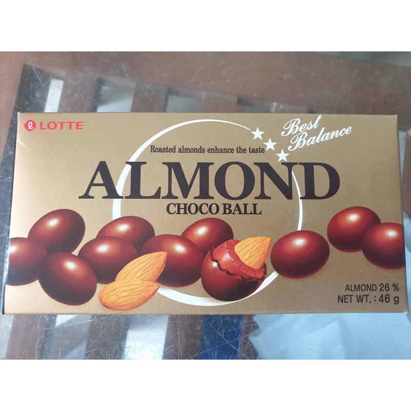 Socola hạnh nhân Lotte Hàn Quốc hộp 46g