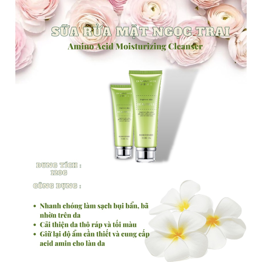 Sữa Rửa Mặt Ngọc Trai 120g Dimanlaier