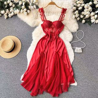 Váy ngủ xoè hai dây cúp ngực sexy