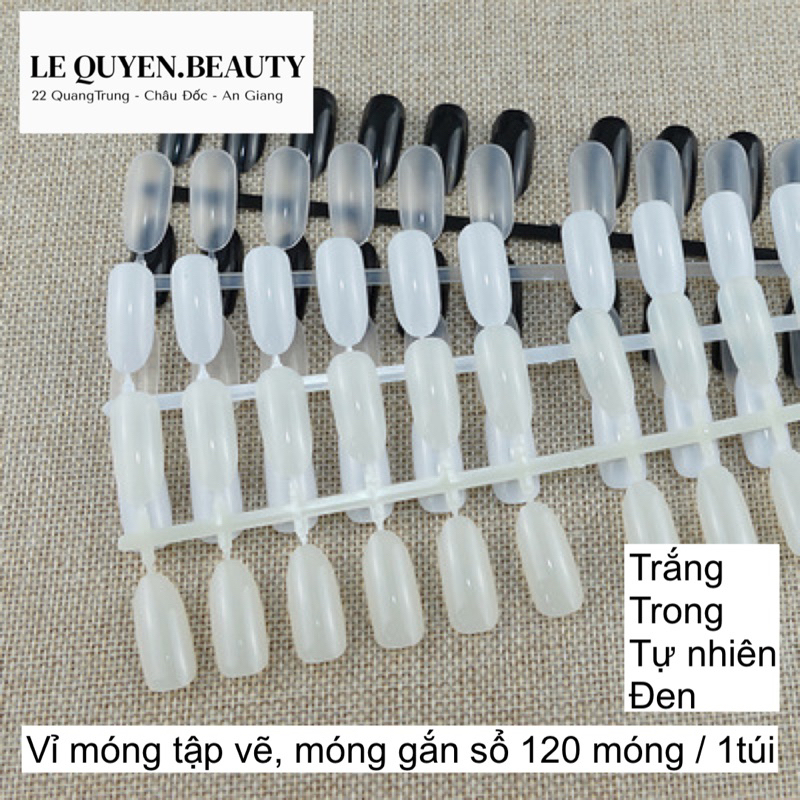 móng vẽ mẫu, móng găn sổ form tròn 120 móng/ 1túi