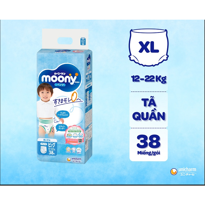 Tã - bỉm quần Moony nhiều size