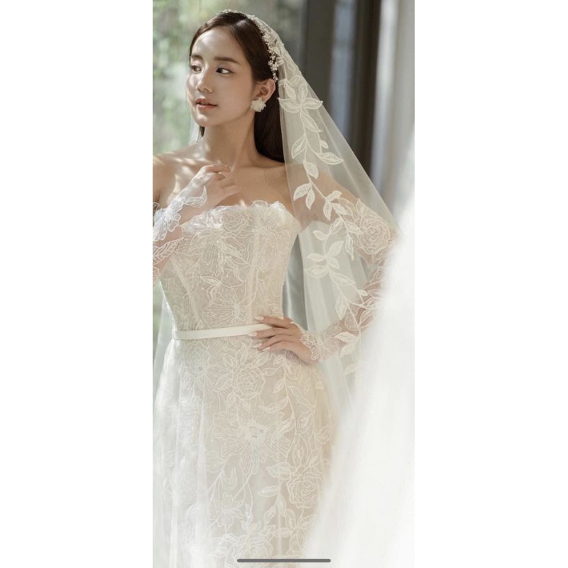 Voan lúp cô dâu làm lễ 1m5x3m0