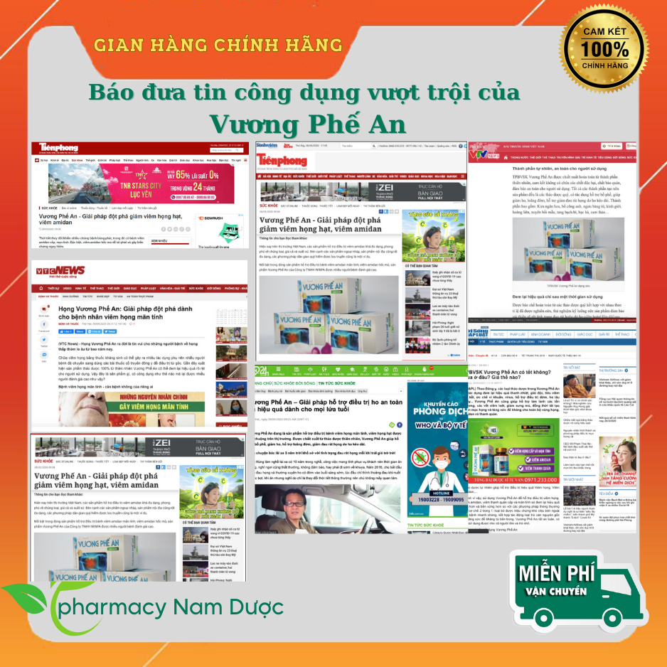 Combo 2 Hộp Vương Phế An Chính Hãng - Giảm Đau Rát Họng, Viêm Họng Hạt