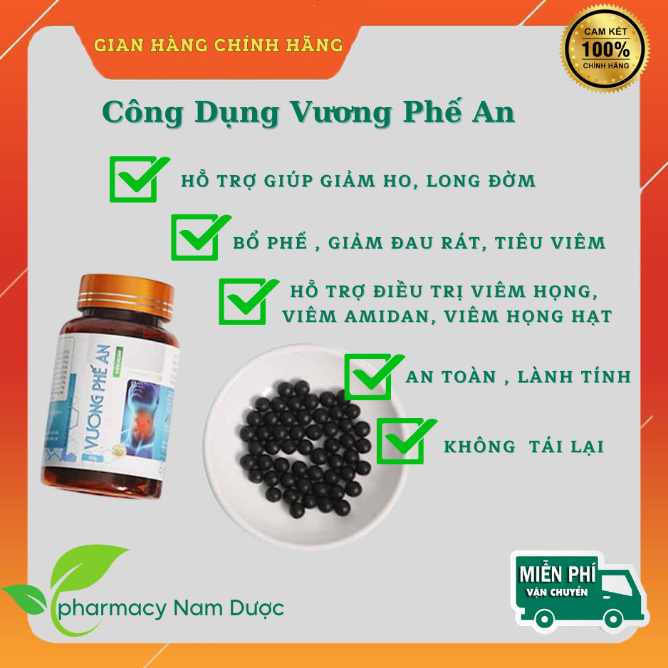 Combo 2 Hộp Vương Phế An Chính Hãng - Giảm Đau Rát Họng, Viêm Họng Hạt