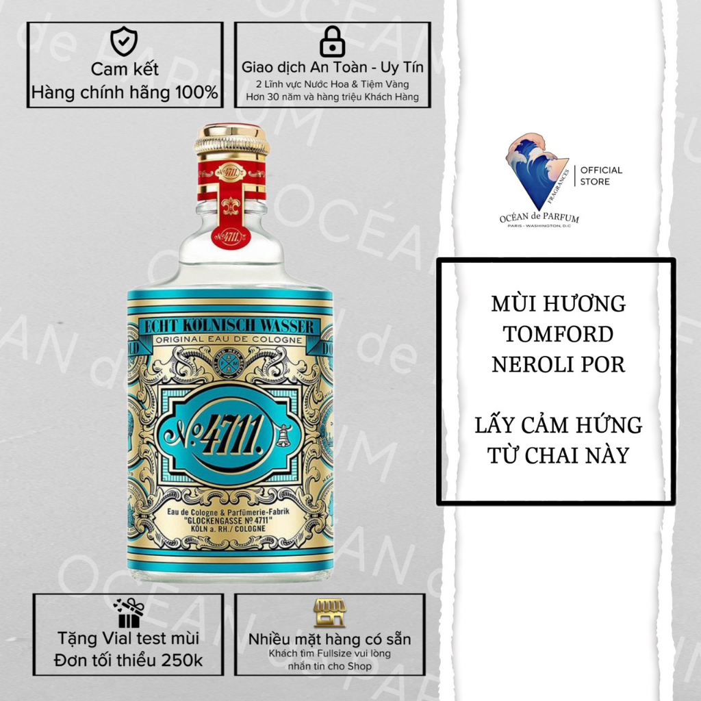 Nước hoa unisex 4711 Original Eau De Cologne 5ML 10ML ( Lưu hương kém )