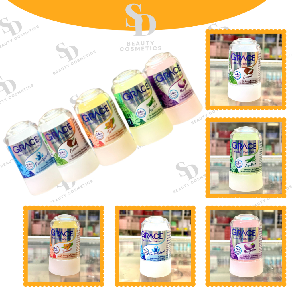 [SIZE LỚN] Lăn Nách Khử Mùi Phèn Chua Đá Khoáng GRACE Natural Deodorant Nội Địa Thái Lan 70g