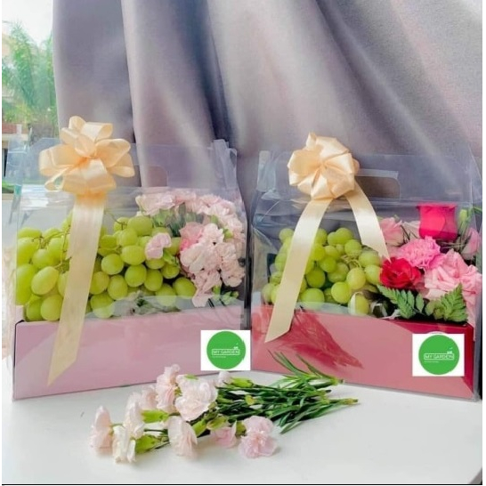 Túi Hộp Mica Vali Siêu Đẹp 2 Màu. Đựng Quà Tặng, Trái Cây Nhập Khẩu