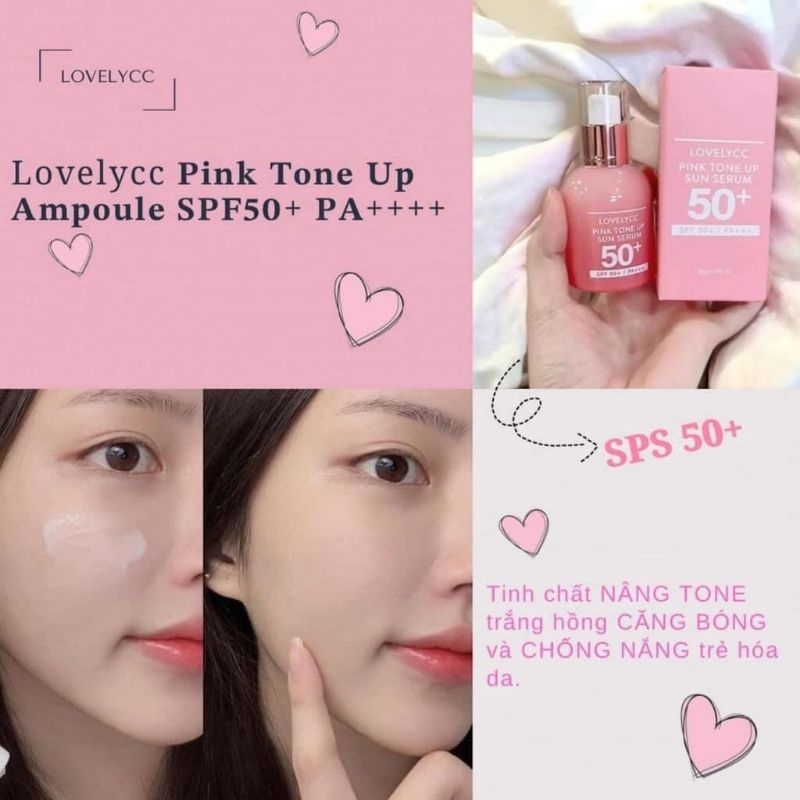 Serum Chống Nắng Lovelycc Pink Tone Up SPF 50+++ Consulter
