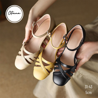 GIÀY GÓT VUÔNG SIZE NHỎ 31 32 33 ĐẾN BIG SIZE 41 42 43 KIỂU DÁNG CỔ ĐIỂN BASIC HÀNG QCCC CAO 5CM