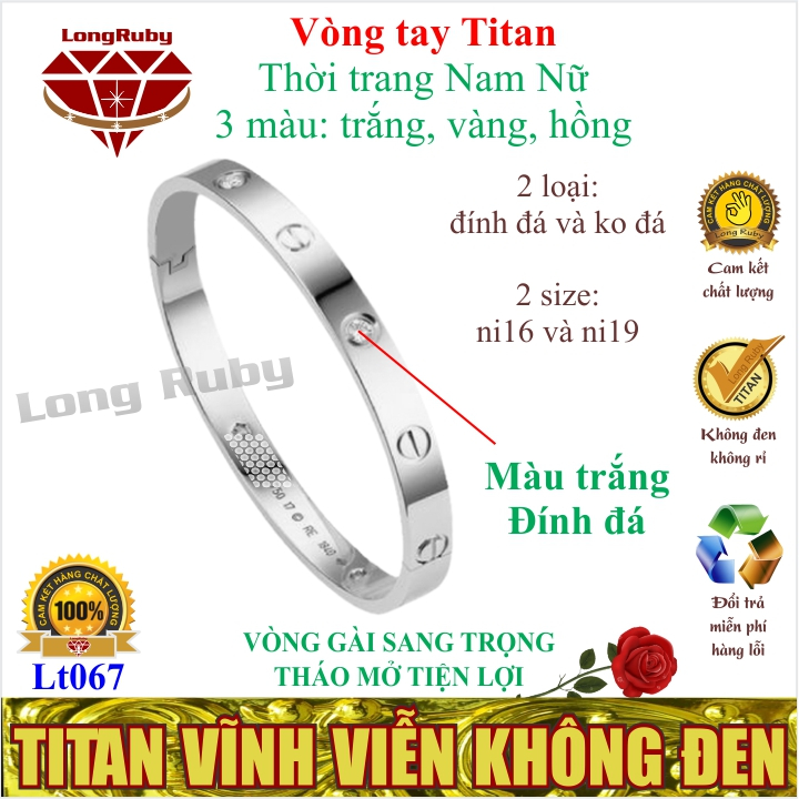 VÒNG TAY NAM NỮ TITAN MÀU VÀNG, HỒNG, TRẮNG | LẮC TAY THỜI TRANG - LT067V