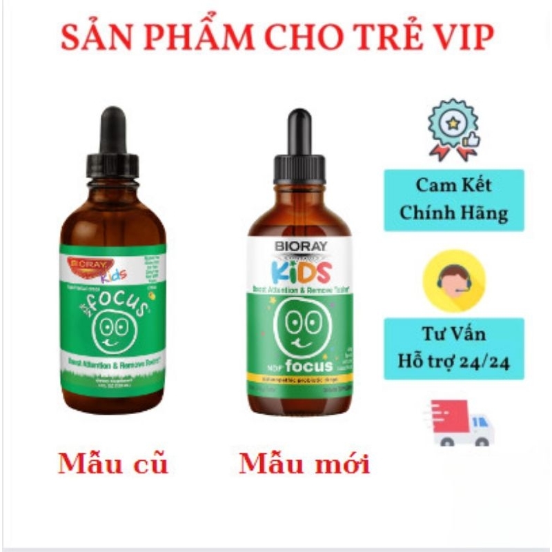 NDF Focus Bioray Kids tăng cường sự chú ý, khả năng tập trung, nhận thức cho bé date 2028( dung tích 118ml )