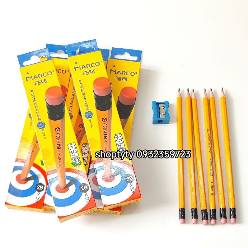 Hộp 12 Bút Chì 2B MARCO 4200E