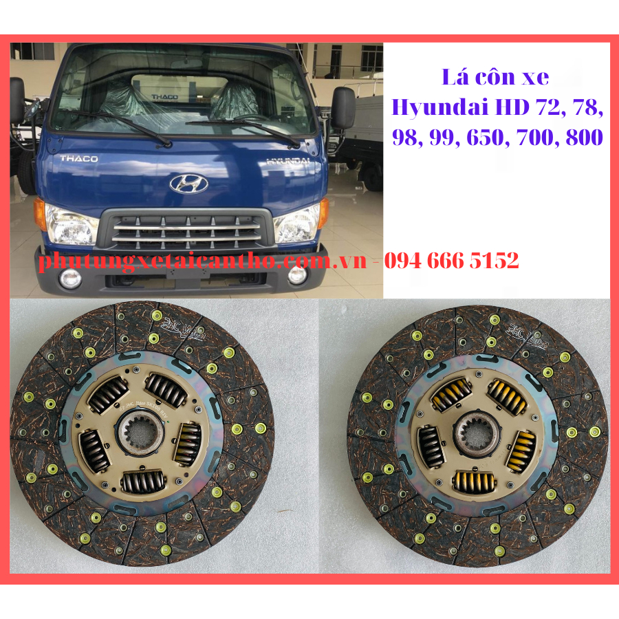 Bố ly hợp, lá côn xe Hyundai HD 72, 78, 98, 99, 650, 700, 800- Hàng Mobis chính hãng 41100 5K100 -Bản 300mm 14 răng