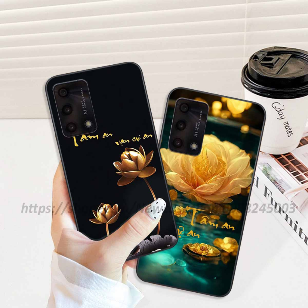 Ốp lưng Oppo A74 / A95 4G / A94 / A54 4G / A54 5G / A93 5G in hình thư pháp,tâm an vạn sự an giản dị