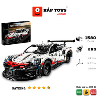 Mô hình  siêu xe PORSCHE 911 RSR , mô hình technic tỉ lệ 1:10 1580 PCS , BẢN ĐẸP SIÊU CHI TIẾT