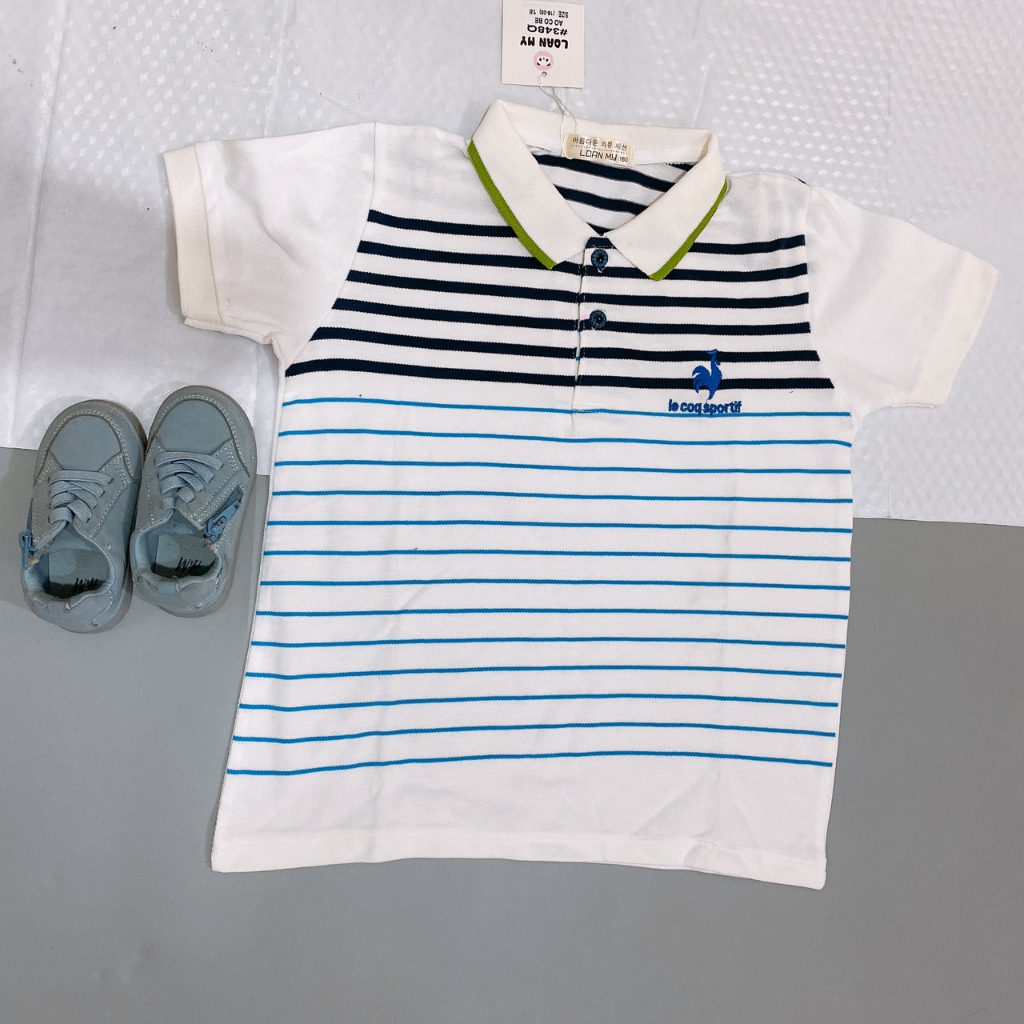 Áo polo bé trai size đại hàn quốc cao cấp 18-50kg, áo phông có cổ bé trai đi học đi chơi
