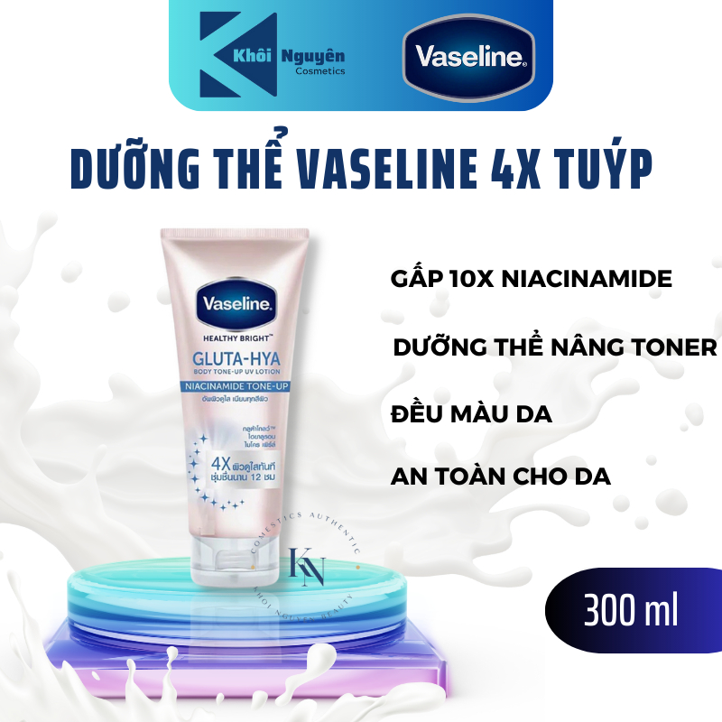 Vaseline 4x Body Tone-Up Sữa dưỡng thể nâng tông tức thì 300ML