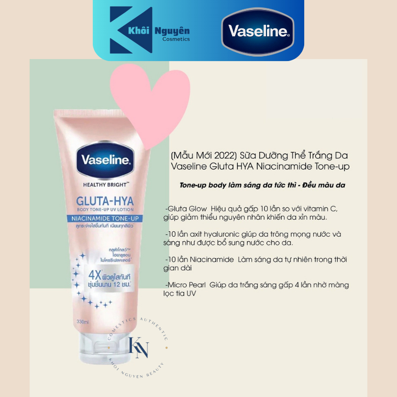 Vaseline 4x Body Tone-Up Sữa dưỡng thể nâng tông tức thì 300ML