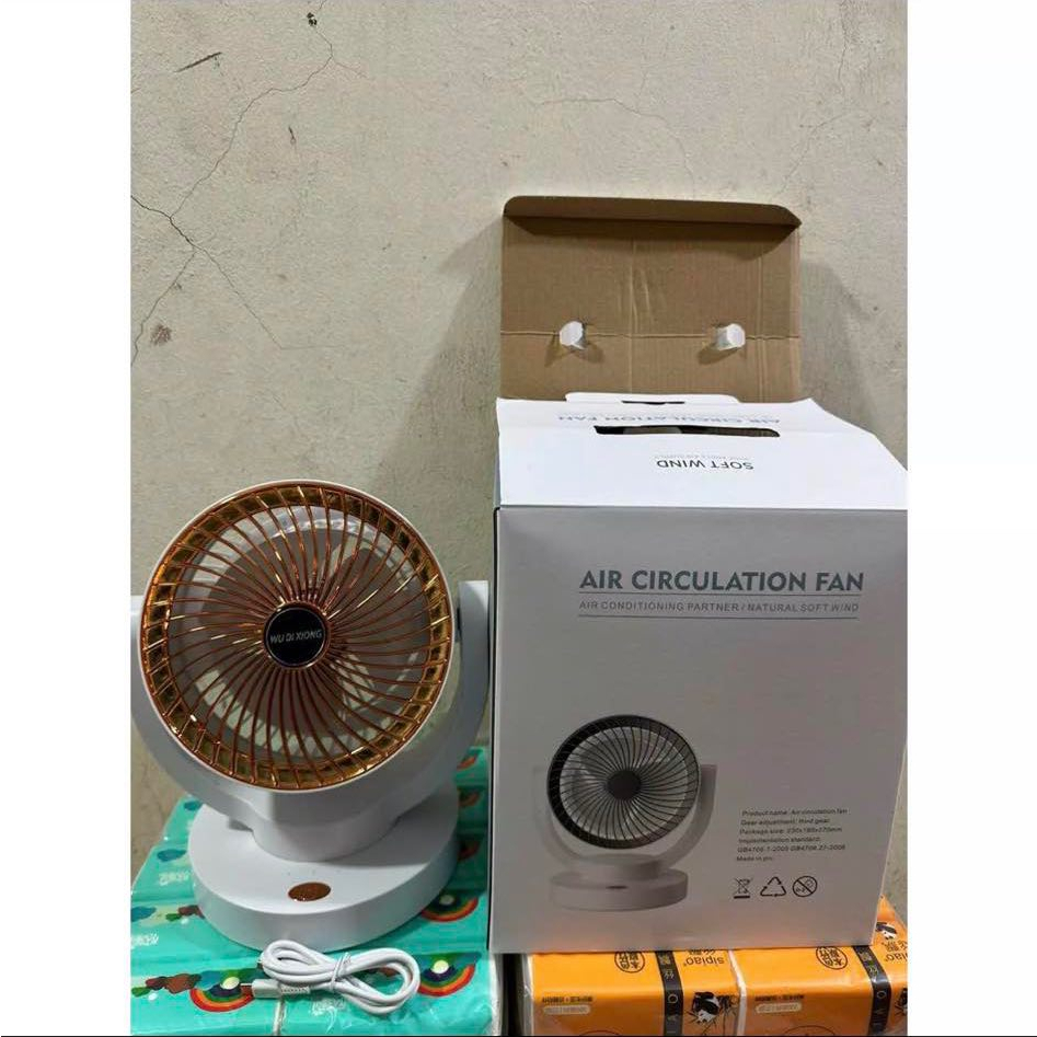 Quạt Tích Điện Để Bàn Công Suất Lớn 3 Tốc Độ Gió Điều chỉnh đa góc thổi luồng gió mát xung quanh
