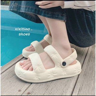 Dép sandal đế bằng cao 4 cm , dép quai hậu nữ đế cao chất liệu eva siêu nhẹ xixitiao tb533