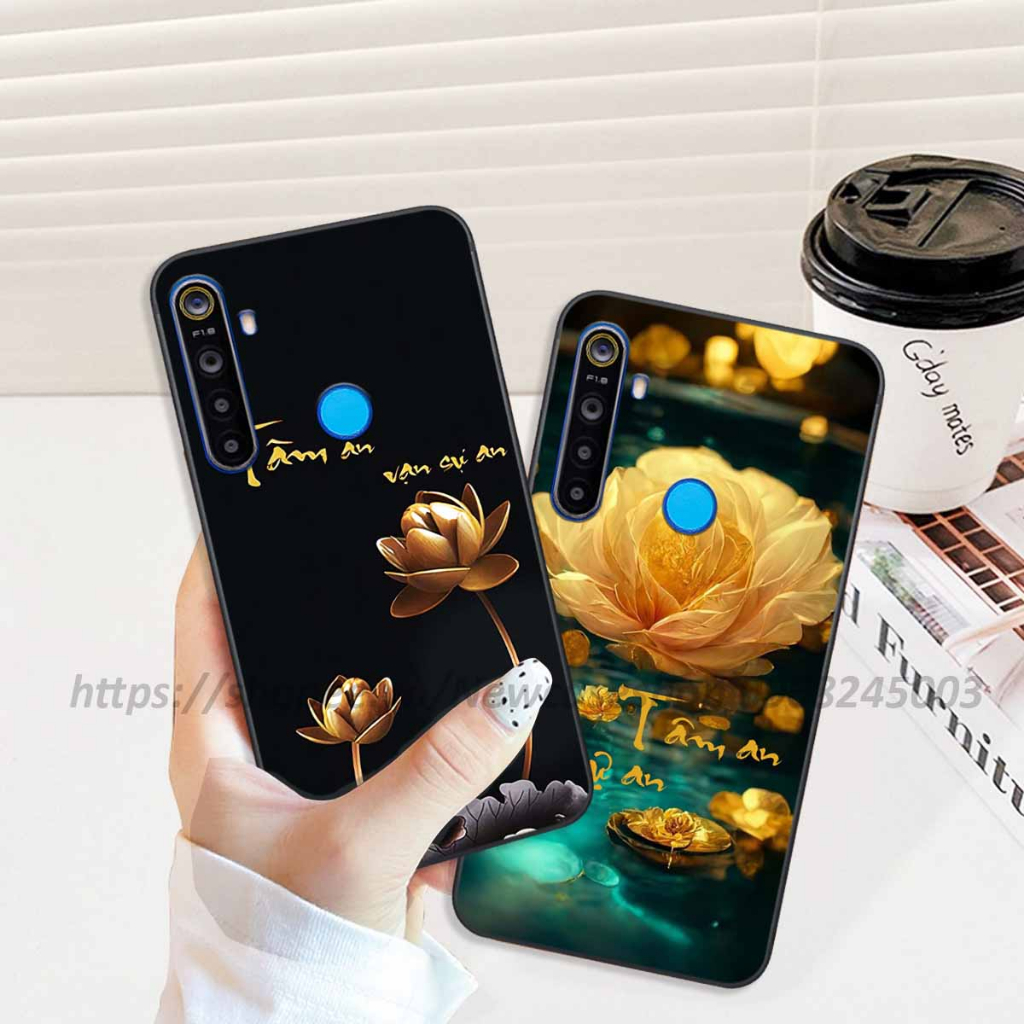 Ốp lưng Realme 5 / 5 Pro / C3 in hình thư pháp,tâm an vạn sự an giản dị