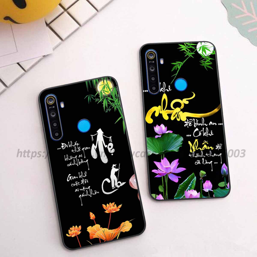Ốp lưng Realme 5 / 5 Pro / C3 in hình thư pháp,tâm an vạn sự an giản dị