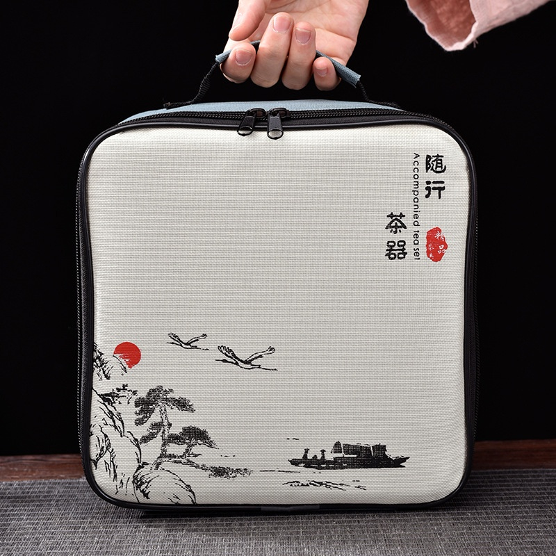 Bộ Ấm Chén Uống Trà Tử Sa 6 Chén, 12 Món - Bộ Ấm Chén Trà Đạo Sứ Thanh Kèm Túi Đựng Xách Tay Dùng Làm Quà Tặng | BigBuy360 - bigbuy360.vn
