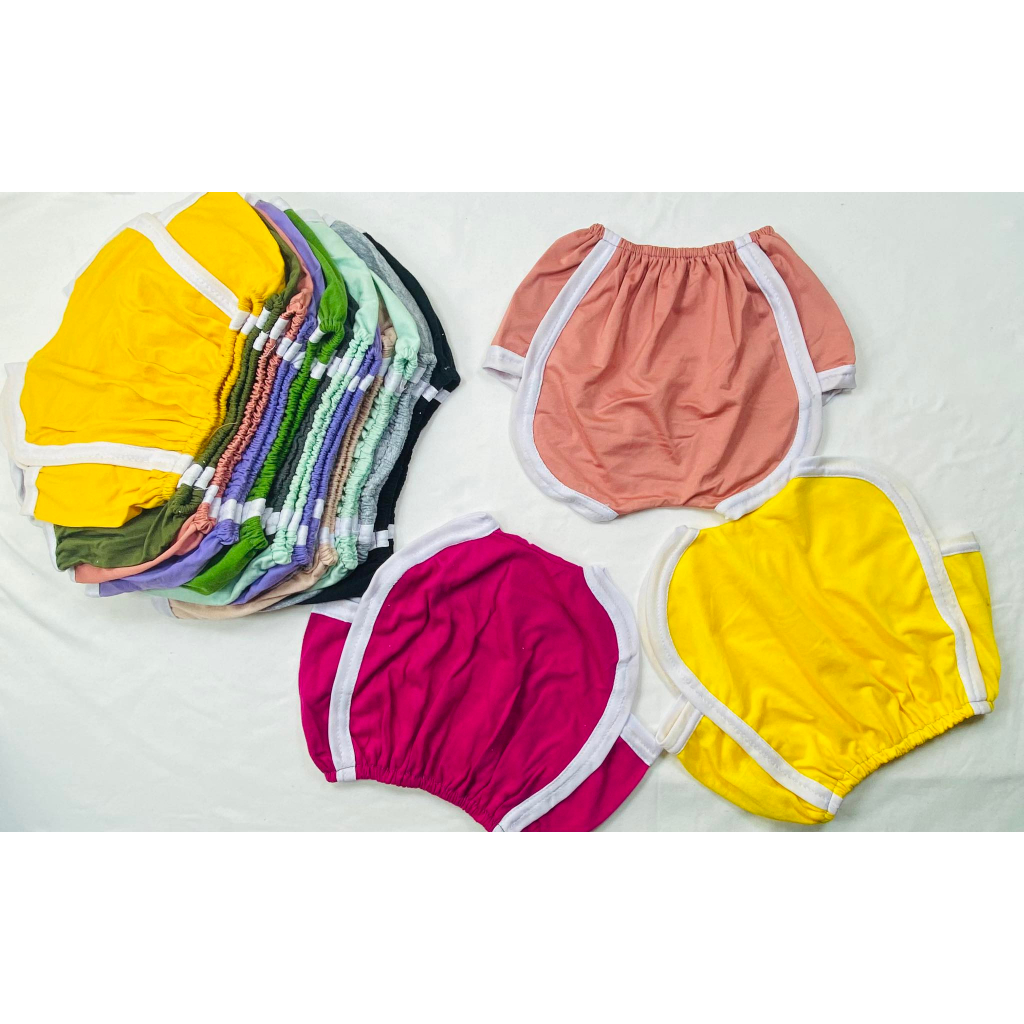 Set 10 quần bí đùi cotton trơn nhiều màu mỏng mát chạy viền siêu dễ thương cho bé