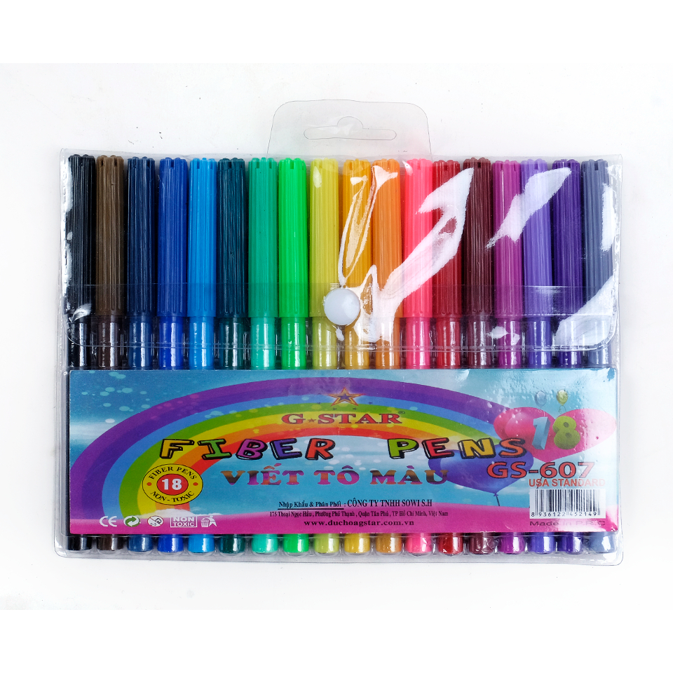 Bút Lông Màu 18 Màu Gstar 607-18M