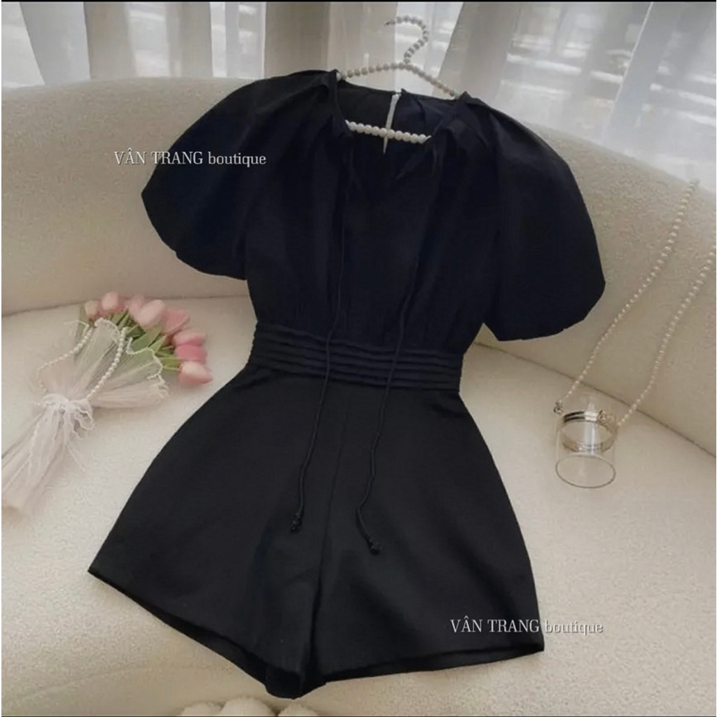 Jum xếp ly eo tay bồng thiết kế  thanh lịch nhẹ nhàng