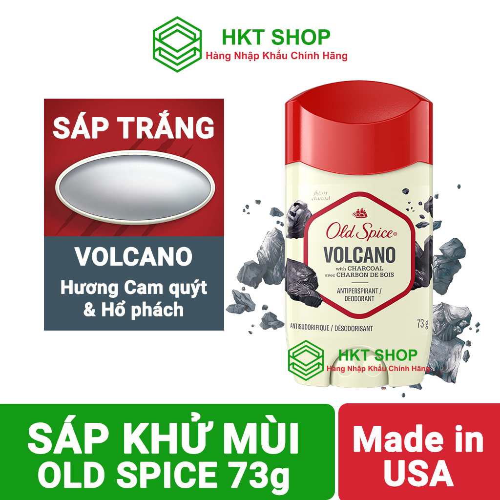 Lăn Khử Mùi Old Spice Volcano 73G (Sáp Trắng) - HKT Shop