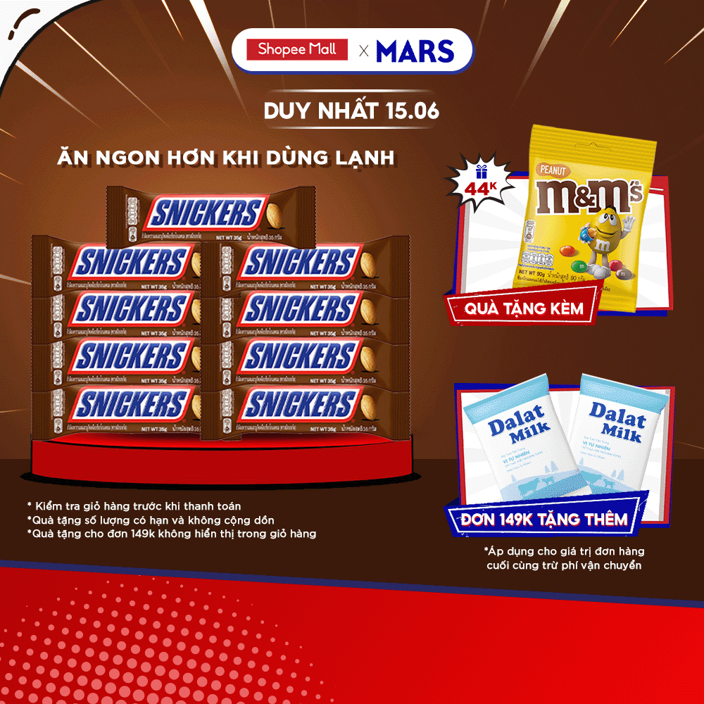 Combo 9 Kẹo Sô Cô La Snickers thanh 35g