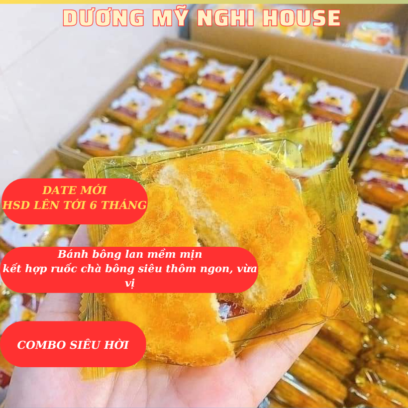 1 Chiếc bánh ruốc gấu Đài Loan  DMN House, bánh bông lan chà bông siêu ngon, mềm mịn, vị vừa ăn