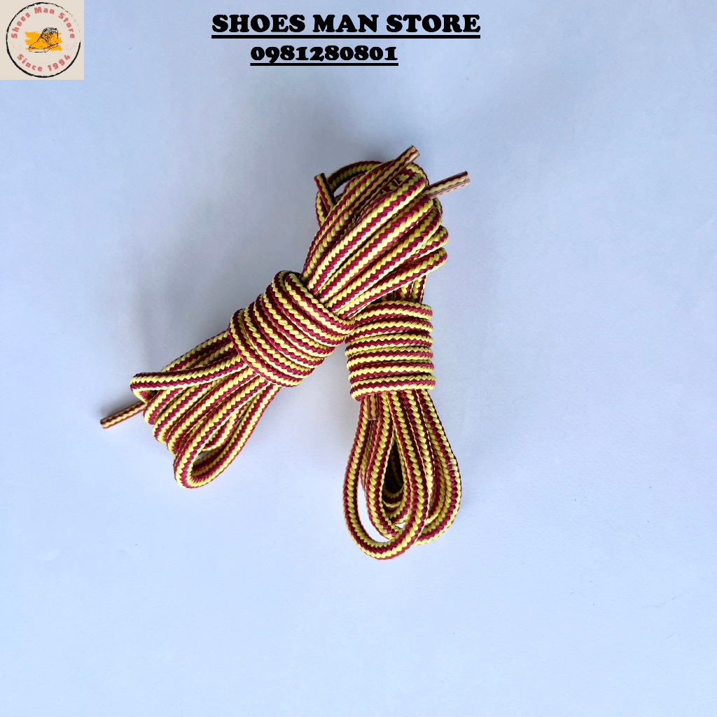 Dây Giày Boots Bản Tròn Dài 120cm Màu Vàng Nâu