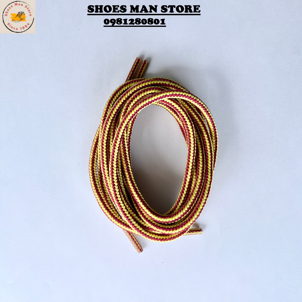 Dây Giày Boots Bản Tròn Dài 120cm Màu Vàng Nâu