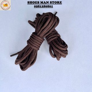 Dây giày boots bản tròn 3.5mm dài 120cm màu nâu