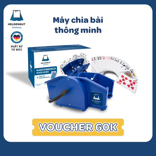 Xuất xứ từ Đức - Máy chia bài kèm bộ bài 52 lá