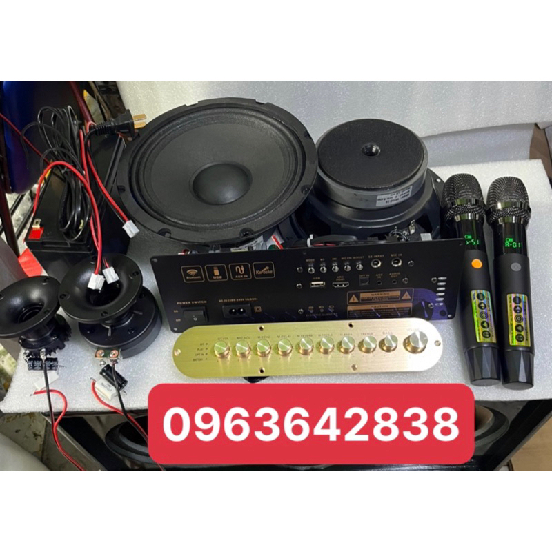 COMBO RÁP LOA KÉO XÁCH TAY 2 BASS 20 CAO CẤP (không có vỏ thùng)