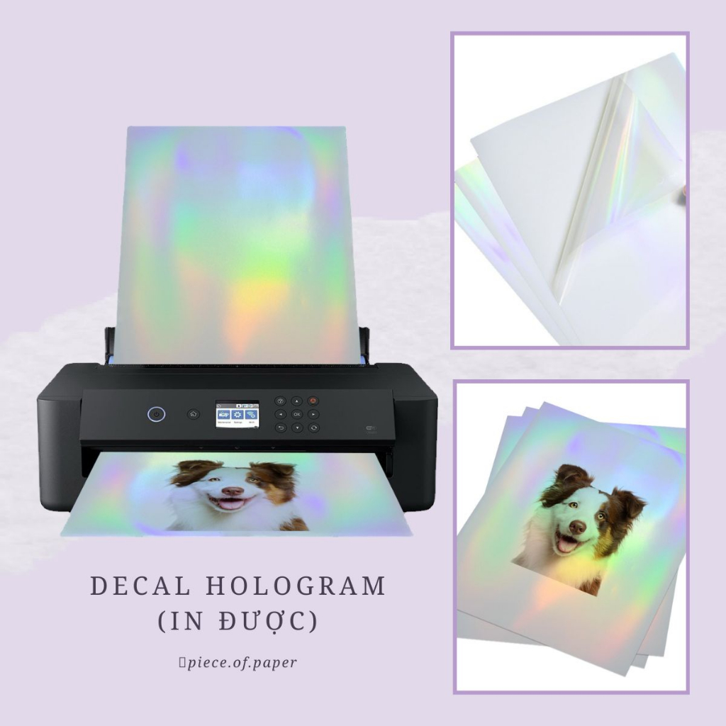 Decal hologram A4 dành cho máy in phun dùng để nhãn dán, sticker trang trí