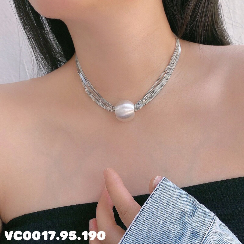 Vòng cổ choker đính đá nhân tạo thiết kế nhiều kiểu dáng sang trọng đi chơi đi tiệc