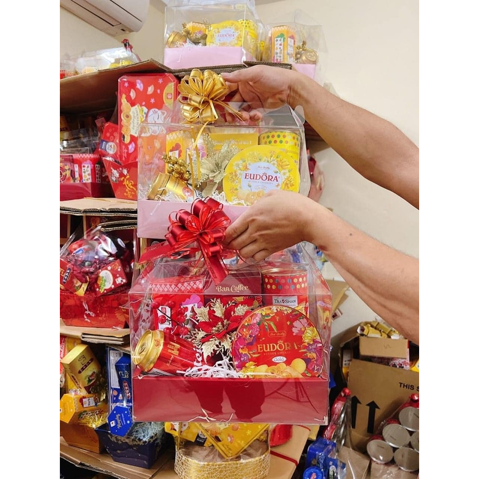 Hộp Mica Quai Xách Đựng Quà Tặng, Trái Cây Sang Xịn