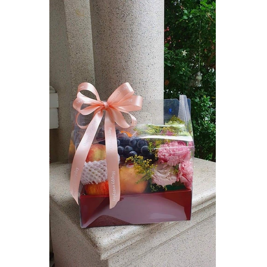 Hộp Mica Quai Xách Đựng Quà Tặng, Trái Cây Sang Xịn