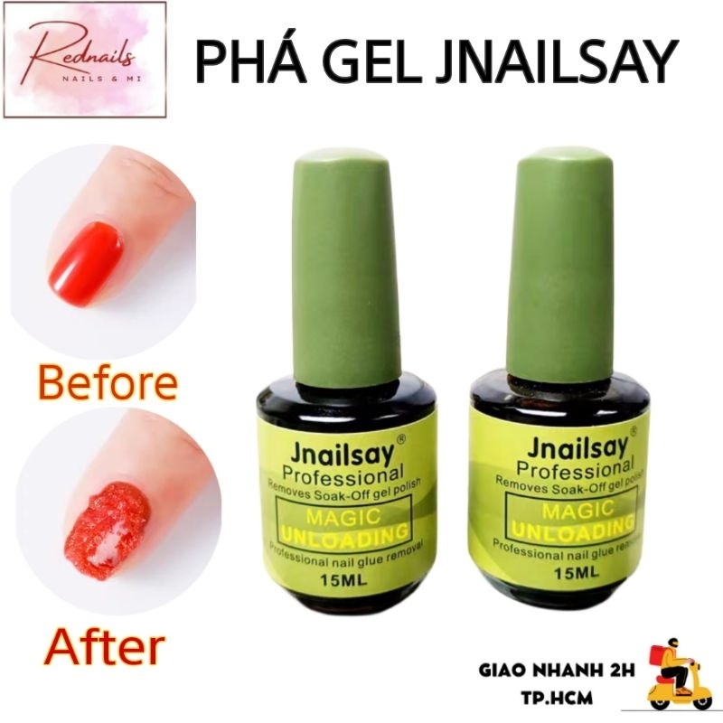 Phá Gel Jnailsay Phá Gel Nhanh Chóng Không Gây Nóng Móng 15ml - Nails Red