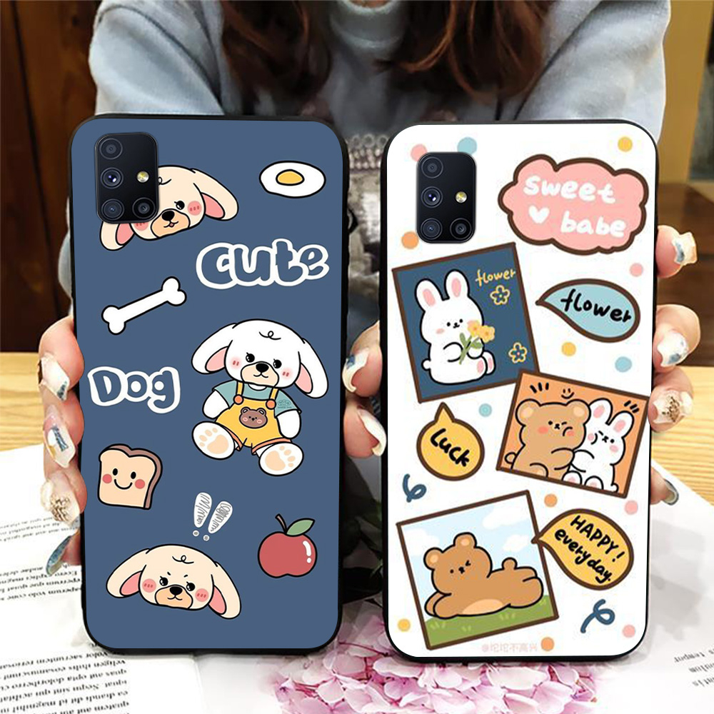 Ốp lưng Samsung m51 in hình thỏ,gấu các con vật ngộ ngĩnh,